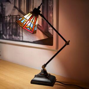 Artistar Lillie lampă de masă, Multicolor, Camera de zi / sufragerie, Piatră, Tiffany