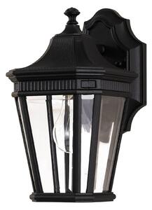FEISS Aplică de exterior Cotswold Lane negru h=29,2cm, Negru, Metal, Antichitate, Soclu de perete jos
