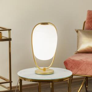 Kdln Lannà lampă de masă, alb/galben, înălțime 40 cm, sticlă