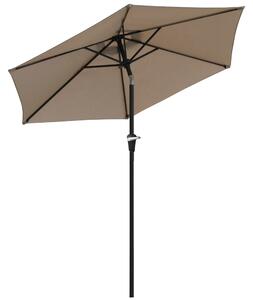 Outsunny Umbrelă de Grădină Înclinabilă, pentru Terasă cu Deschidere cu Manivelă, Kaki, 2.3x2 m | Aosom Romania