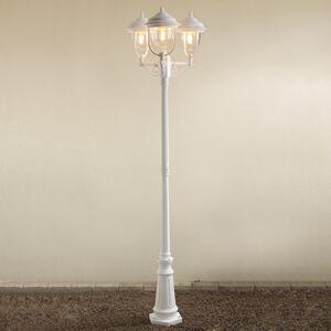 Konstsmide Lampadar Parma 3 fluxuri, alb, reglabil, Alb, Metal, Casă de țară / Rustic