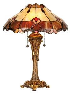 Clayre&Eef Lampă de masă Cambria în stil Tiffany, Multicolor, Camera de zi / sufragerie, Plastic, Tiffany