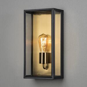 Konstsmide Aplică de exterior Carpi, negru, lățime 20,5 cm, reglabil, Negru, Metal, Modern, Felinar