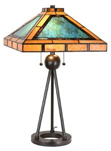 Lampă de masă 5LL-6164, stil Tiffany, verde/maro