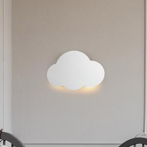 Aplică de perete Cloud, alb, oțel, lumină indirectă, 38 x 27 cm