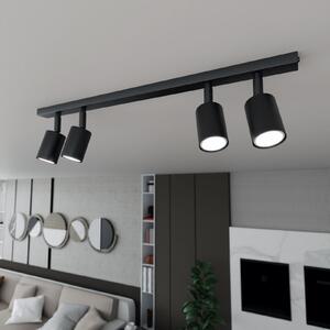 Plafonieră Flash, negru, cu 4 lumini, din metal