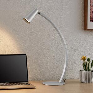 Lampă de masă Lucande Velanoris, aluminiu periat