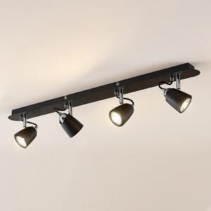 Lindby Noria spot tavan, negru, patru becuri