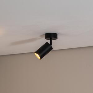 Argon Spot de tavan Sado negru oțel, reglabil 1 bec rotund,, Negru, Camera de zi / sufragerie, Metal, Modern