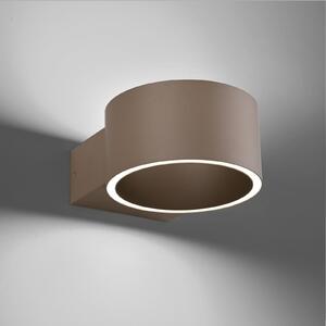 PURE Aplică LED Clipse, culoare bronz, aluminiu Ø 15 cm, reglabil, Bronz / Alamă Veche, Camera de zi / sufragerie, Aluminiu, Modern, Perete rotund