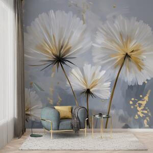 Tapet păpădii luxuriante într-un stil pitoresc, Fototapet Abstract, w05570 : Uwalls.ro