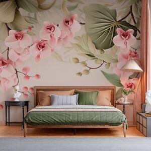 Tapet Orhidee, flori suspendate, Fototapet Flori, w05619 : Uwalls.ro