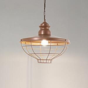 Sivani Tel MR-635 lampă suspendată, maro închis, metal, Ø 44 cm