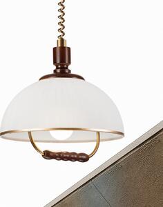 Ilsa lampă suspendată, alb/auriu, Ø 30 cm, înălțime reglabilă