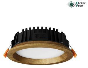 Corp de iluminat LED încastrat RONDO LED/6W/230V 4000K d. 15 cm lemn masiv stejar APLED