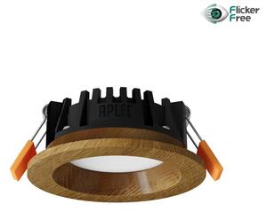 Corp de iluminat LED încastrat RONDO LED/3W/230V 3000K d. 9 cm lemn masiv stejar APLED