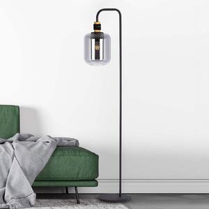 Nowa Lampadar Ando abajur din sticlă, Negru, Camera de zi / sufragerie, Metal