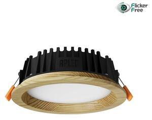 Corp de iluminat LED încastrat RONDO LED/6W/230V 3000K d. 15 cm lemn masiv pin APLED