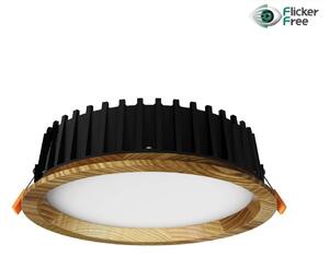 Corp de iluminat LED încastrat RONDO LED/6W/230V 3000K d. 15 cm lemn masiv frasin APLED