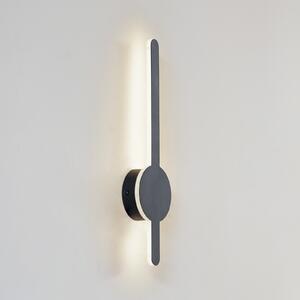 Aplică de perete Lindby LED Borian, negru, aluminiu, 40 cm
