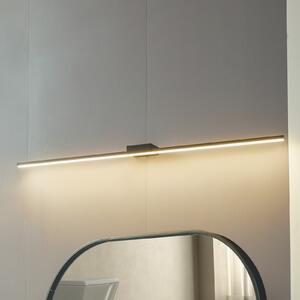 Lucande LED lampă oglindă Kivana, negru, metal, 120cm IP44, Negru, Baie, Aluminiu, Modern