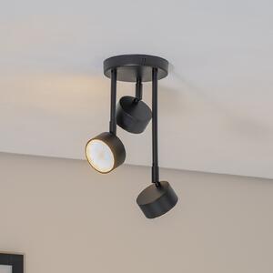 Spot de plafon Nemo, 34 cm, 3 becuri, negru, mobil, GX53