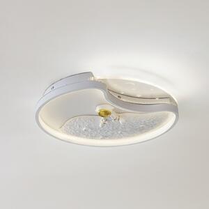 Lindby plafonieră LED Kosmo, 40 cm, alb, metal, lună, Alb, Camera de zi / sufragerie, Plastic, Viața tânără