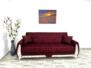 Canapea Queen, culoare rubin, 220 x 94 x 80 cm