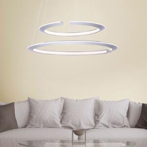 Lampă pendul LED Alessa cu 2 inele LED