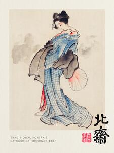 Artă imprimată Traditional Portrait - Katsushika Hokusai, (30 x 40 cm)