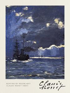Artă imprimată Boating by Moonlight - Claude Monet, (30 x 40 cm)
