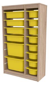 Organizator jucării Dremonka 6 (Stejar sonoma + galben). 1124300