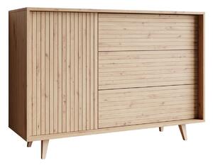 Comodă Comfivo Romtori 100Stejar artizan, Cu sertare și uși, 84x120x40cm