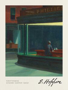 Artă imprimată Nighthawks - Edward Hopper, (30 x 40 cm)