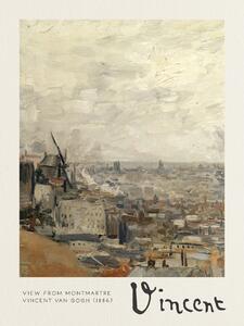 Artă imprimată View from Montmartre - Vincent van Gogh, (30 x 40 cm)