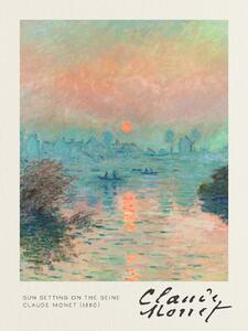 Reproducere Sun Setting on the Seine - Claude Monet, (30 x 40 cm)