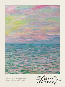 Reproducere Sunset at Pourville - Claude Monet, (30 x 40 cm)