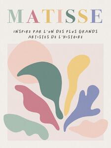 Artă imprimată Danish Pastel Cut Out Abstract Pattern (1/3) - Henri Matisse Inspiré, (30 x 40 cm)