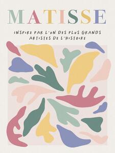 Artă imprimată Danish Pastel Cut Out Abstract Pattern (3/3) - Henri Matisse Inspiré, (30 x 40 cm)