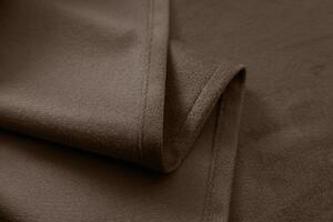 2x draperie opaca maro VELVET cu inele metalice 135x250 cm