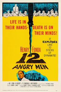 Artă imprimată 12 Angry Men (Vintage Cinema / Retro Movie Theatre Poster / Iconic Film Advert), (26.7 x 40 cm)