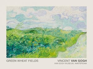 Artă imprimată Green Wheat Fields (Museum Vintage Lush Landscape) - Vincent van Gogh, (40 x 30 cm)