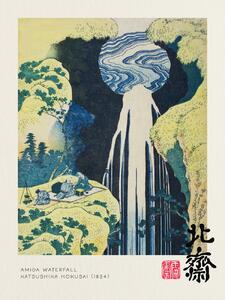 Artă imprimată Amida Waterfall (Waterfalls of Japan) - Katsushika Hokusai, (30 x 40 cm)