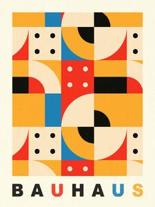Artă imprimată Original Bauhaus (No.3) in Red & Yellow, (30 x 40 cm)
