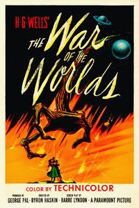 Artă imprimată The War of the Worlds, H.G. Wells (Vintage Cinema / Retro Movie Theatre Poster / Iconic Film Advert), (26.7 x 40 cm)