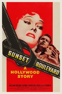 Artă imprimată Sunset Boulevard (Vintage Cinema / Retro Movie Theatre Poster / Iconic Film Advert), (26.7 x 40 cm)