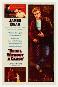Artă imprimată Rebel without a cause, Ft. James Dean (Vintage Cinema / Retro Movie Theatre Poster / Iconic Film Advert), (26.7 x 40 cm)