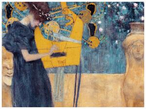 Artă imprimată The Music (Female Portrait) - Gustav Klimt, (40 x 30 cm)