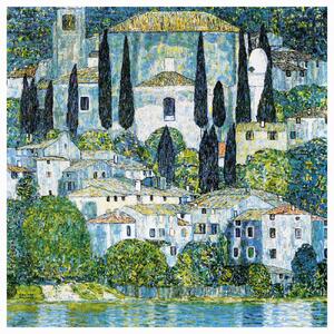 Artă imprimată Waterside Church in Cassone (Landscape) - Gustav Klimt, (40 x 40 cm)