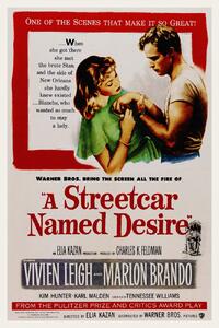 Artă imprimată A Streetcar Named Desire / Marlon Brando (Retro Movie), (26.7 x 40 cm)